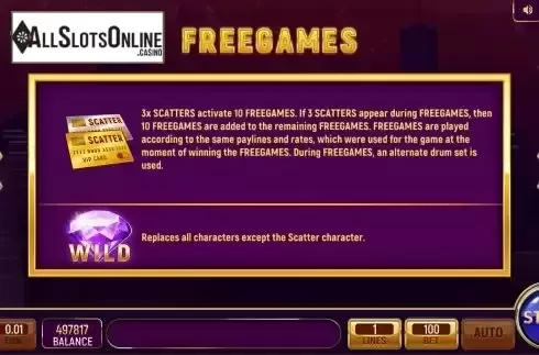 Special symbols screen