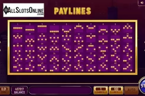 Paylines screen