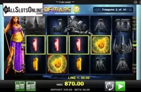 Free Spins Reels. Queen of Mars from Merkur