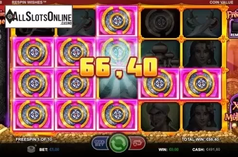 Win Screen 3. Respin Wishes from Games Inc