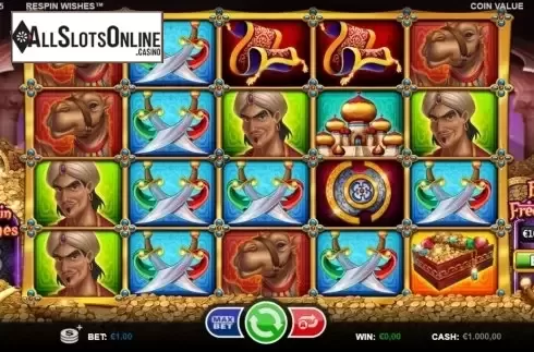 Reel Screen. Respin Wishes from Games Inc