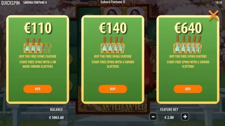 Sakura Fortune 2 slot screenshot 5