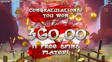 Sakura Fortune 2 slot screenshot 9