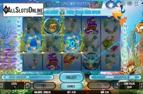Wild Win screen. Sea Underwater Club from Fugaso