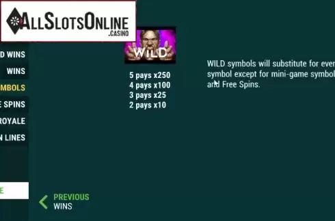 Features screen 2. Spin Fall 7s from Slot Factory