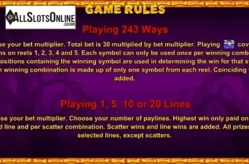Paytable 4. Spooky House from High Flyer Games