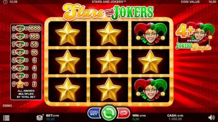 Stars and Jokers slot screenshot 1