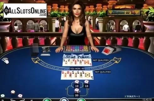 Game Screen. Stud Poker 3D (iSoftBet) from iSoftBet