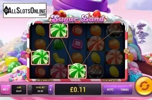 Win screen. Sugar Land (Playtech) from Playtech