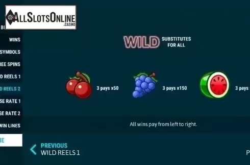 Mini Game Paytable. Super Spin Doctor from Slot Factory