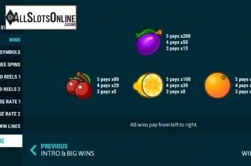 Paytable 2. Super Spin Doctor from Slot Factory