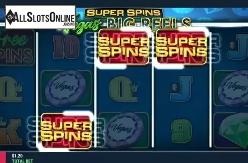 Free Spins screen