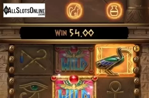 Win Screen. Symbols of Egypt from PG Soft
