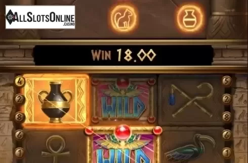 Win Screen. Symbols of Egypt from PG Soft