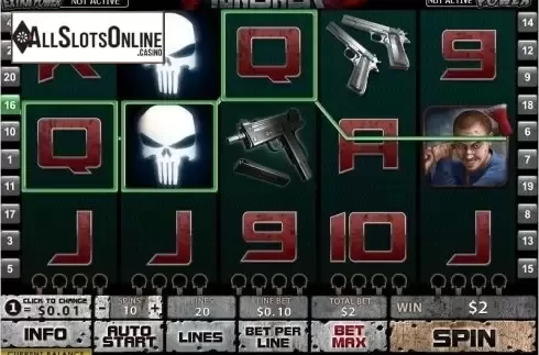 Win Screen. The Punisher from Playtech