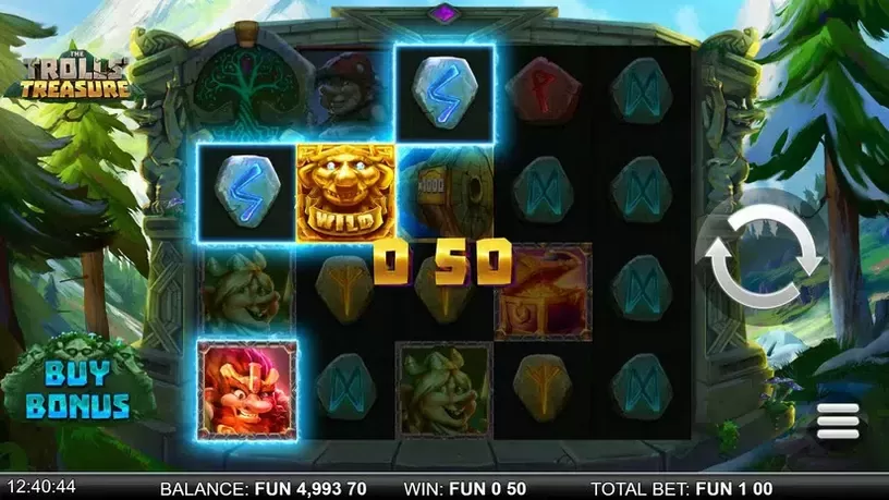 The Trolls' Treasure slot screenshot 2