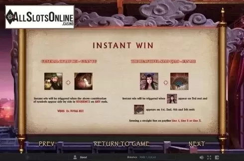 Paytable 5. Three Kingdoms (GamePlay) from GamePlay