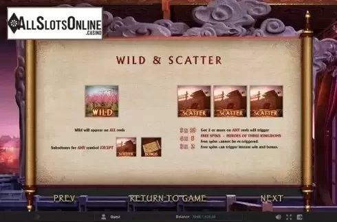 Paytable 2. Three Kingdoms (GamePlay) from GamePlay