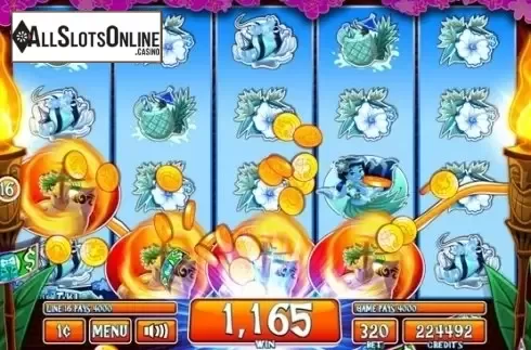 Win Screen. Tiki Tiki Luau from Incredible Technologies