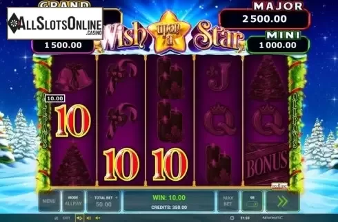 Win Screen. Wish Upon a Star from Greentube