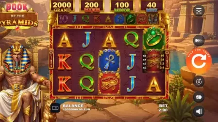 Book of the Pyramids slot screenshot 1
