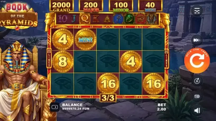 Book of the Pyramids slot screenshot 