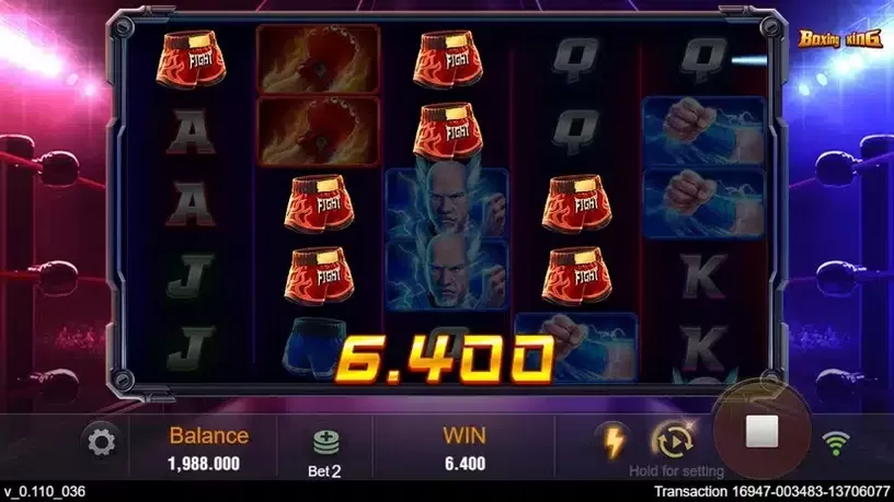 Boxing King slot screenshot 2