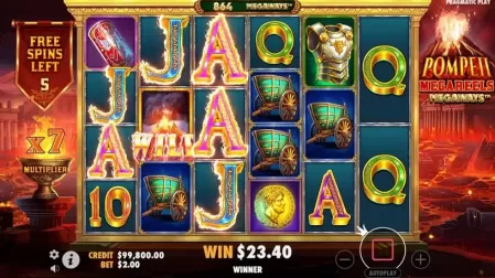 Pompeii Megareels Megaways slot screenshot 5