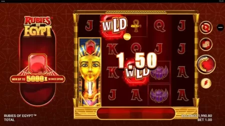 Rubies of Egypt slot screenshot 2