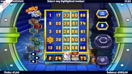 Slingo Honey Crew slot screenshot 2