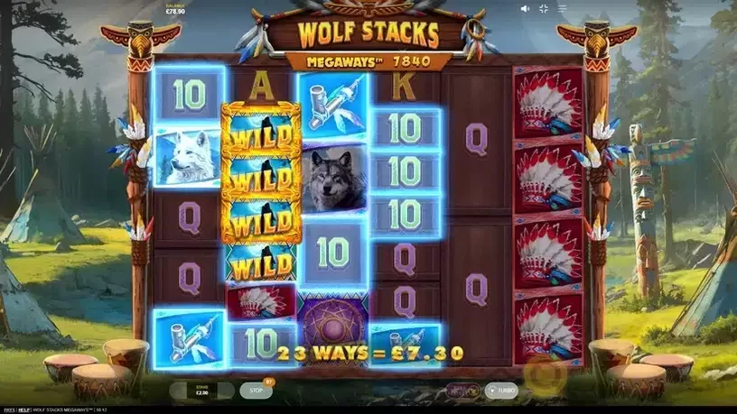 Wolf Stacks Megaways slot screenshot 4