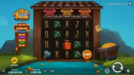 3 Lucky Nuggets slot screenshot 1