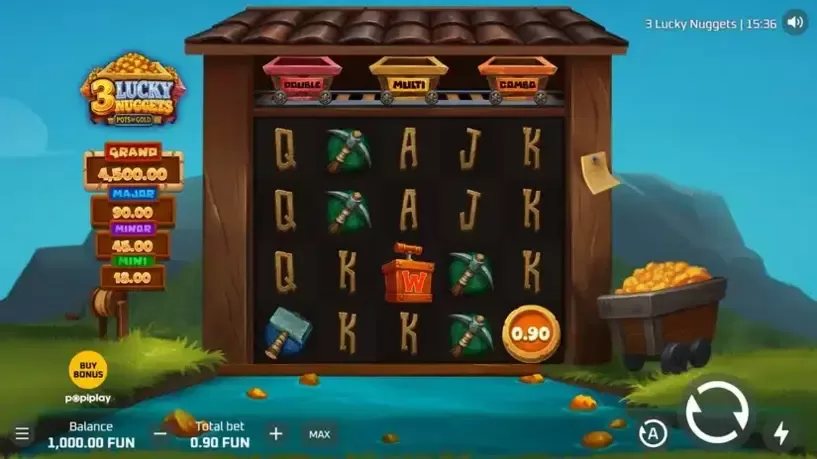 3 Lucky Nuggets slot screenshot 