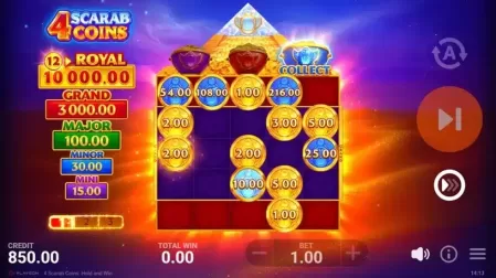 4 Scarab Coins: Hold and Win slot screenshot 5