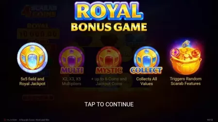 4 Scarab Coins: Hold and Win slot screenshot 3