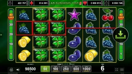 40 Burning Hot 6 Reels slot screenshot 3