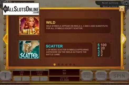 Screen2. Age of the Gods Goddess of Wisdom from Playtech Origins