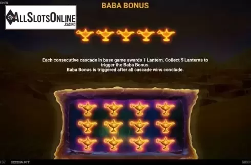 Bonus game screen