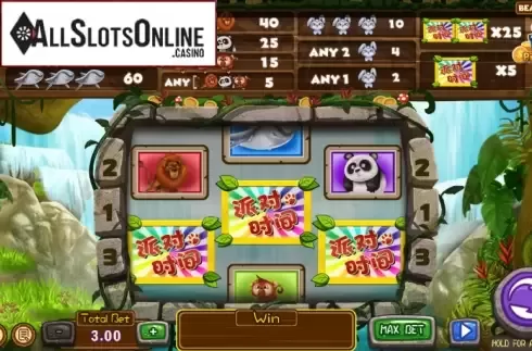 Game screen. Beast Party from XIN Gaming