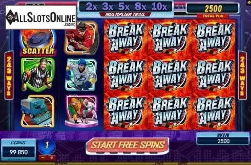 Free Spins Gameplay Screen