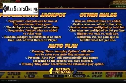 Rules. Cash Bandits 2 from RTG