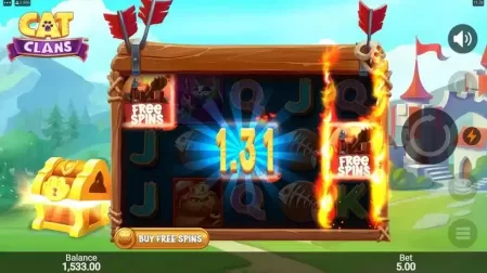 Cat Clans slot screenshot 3