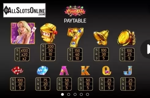 Paytable screen 1. Catch the Gold from FBM