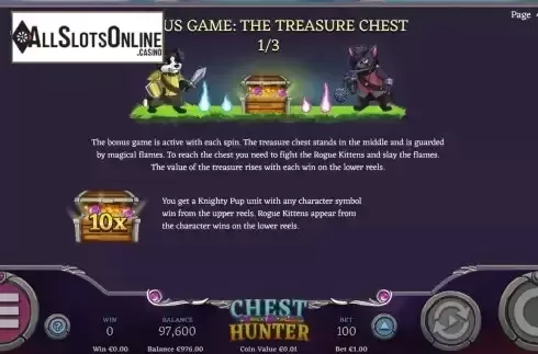 Bonus Game screen