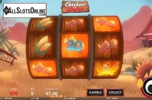 Win screen. Chicken Storm from Fantasma Games