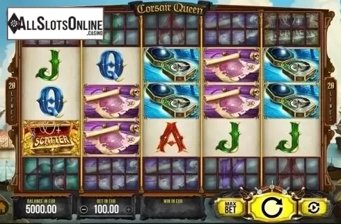 Reels screen. Corsair Queen from SYNOT