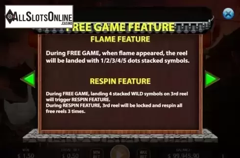 Features screen
