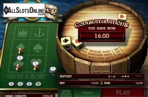 Game Screen. Crown and Anchor (Microgaming) from Microgaming