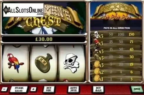 Screen2. Dead Mans Chest from OpenBet