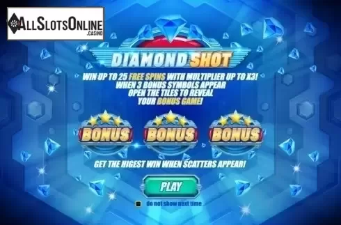 Start Screen. Diamond Shot from NetGame
